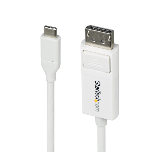 StarTech.com 6ft (2m) USB-C to DisplayPort 1.2 Cable, Bidirectional, 4K 60Hz, White