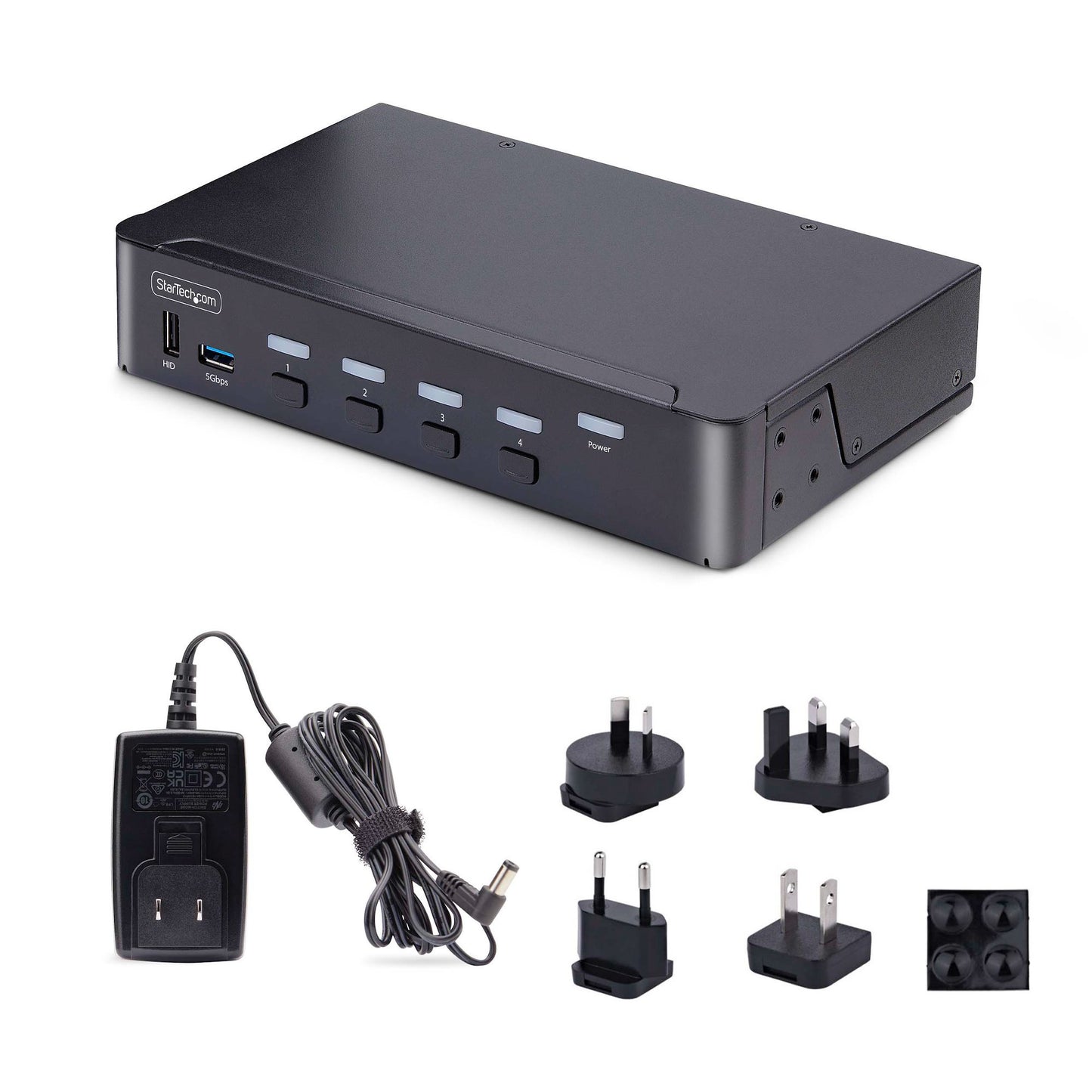 StarTech.com 4-Port DisplayPort KVM Switch, 8K 60Hz / 4K 144Hz, Single Display, DP