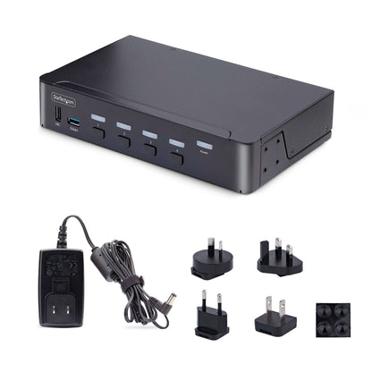 StarTech.com 4-Port DisplayPort KVM Switch, 8K 60Hz / 4K 144Hz, Single Display, DP