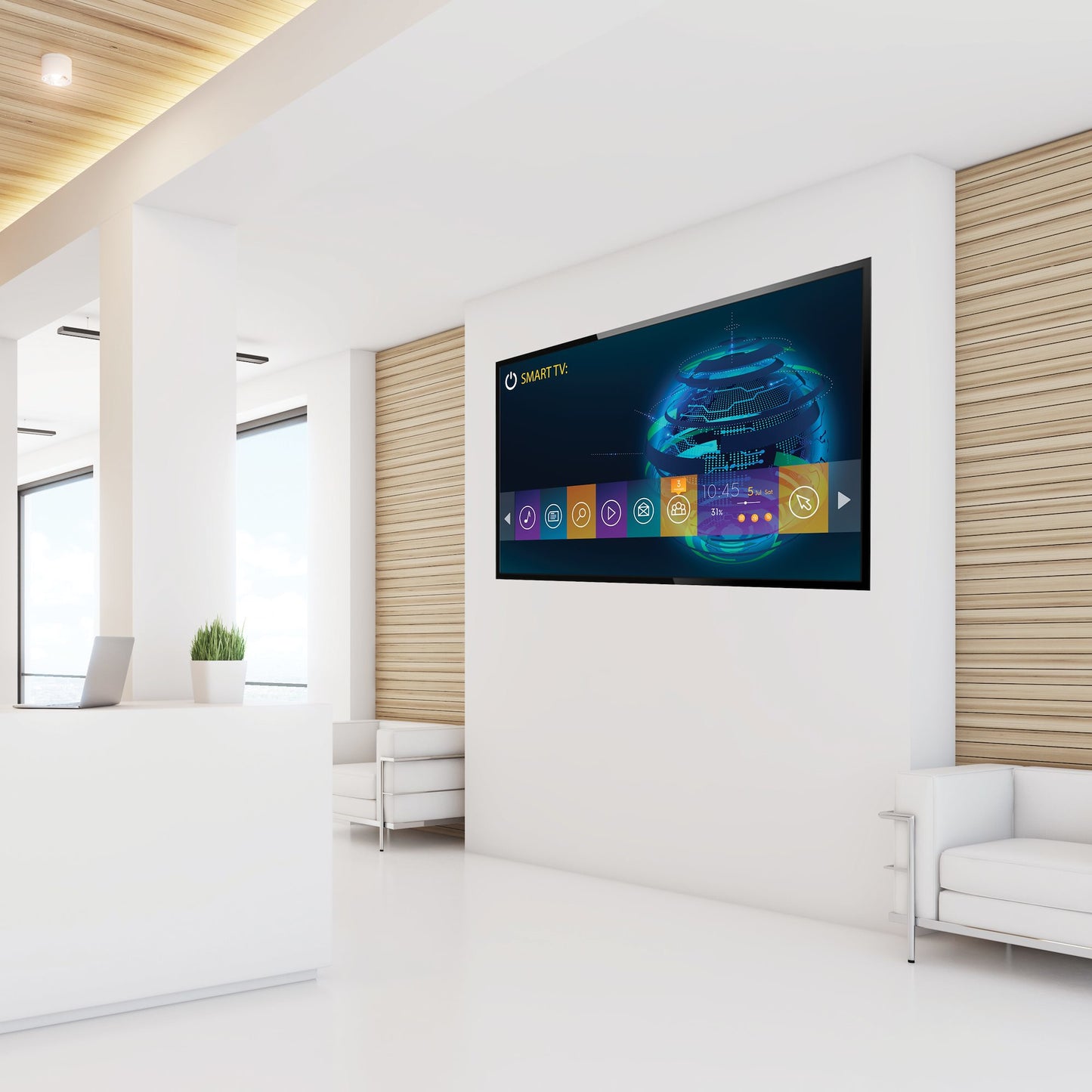 StarTech.com Full Motion TV Wall Mount - 32-55 inch (77lb/35kg) VESA Displays - Low