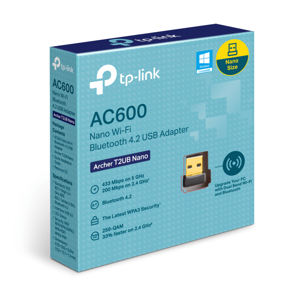 TP-LINK AC600 Nano Dual Band Wi-Fi Bluetooth 4.2 USB Adapter