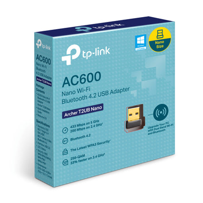 TP-LINK AC600 Nano Dual Band Wi-Fi Bluetooth 4.2 USB Adapter