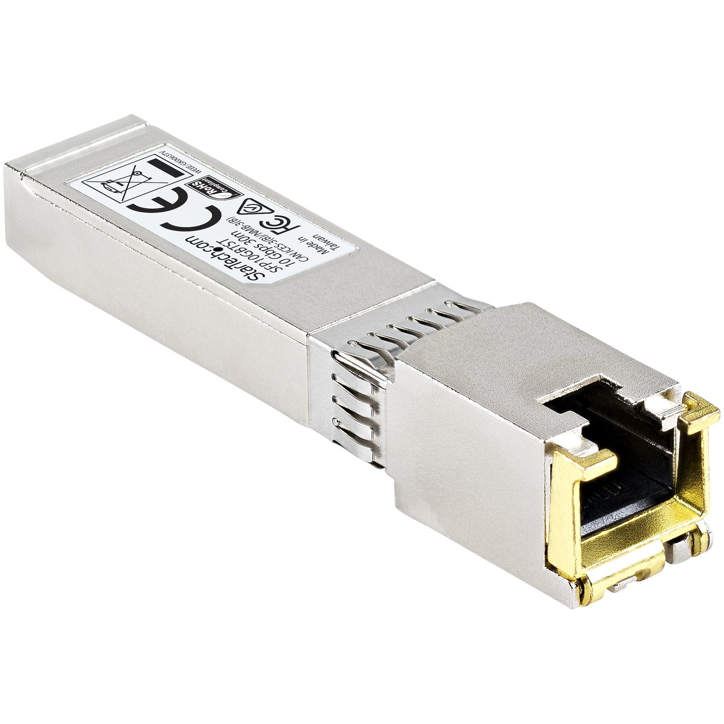 StarTech.com MSA Uncoded SFP+ Module - 10GBASE-T - SFP to RJ45 Cat6/Cat5e - 10GE Gigabit Ethernet SFP+ - RJ-45 30m Networking
