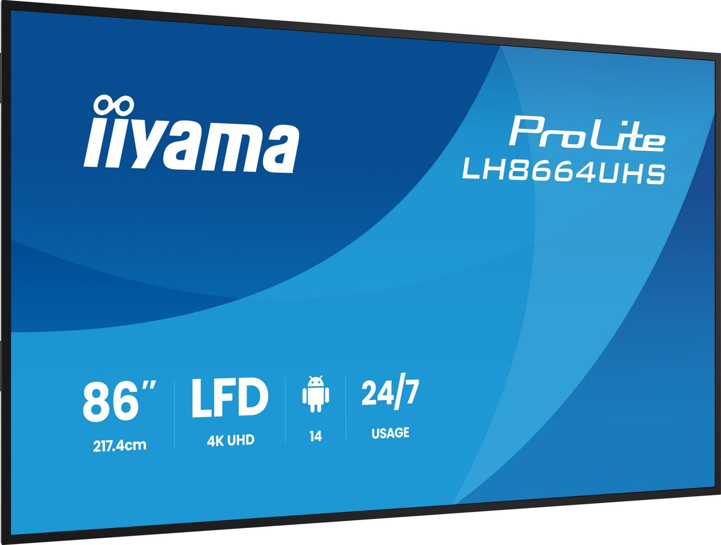 iiyama LH8664UHS-B3AG Signage Display Digital signage flat panel 2.17 m 4K UHD IPS Monitor