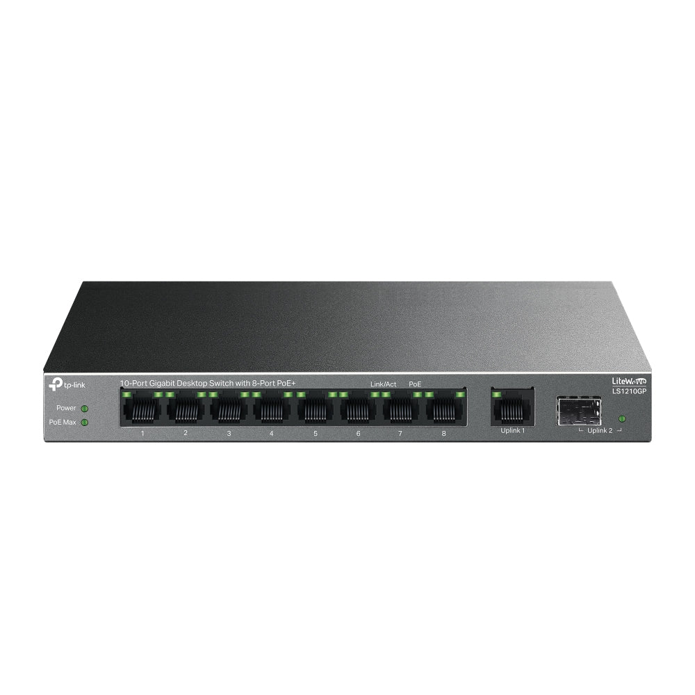 TP-LINK LiteWave 10-Port Gigabit Desktop Switch with 8-Port PoE+