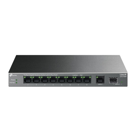 TP-LINK LiteWave 10-Port Gigabit Desktop Switch with 8-Port PoE+