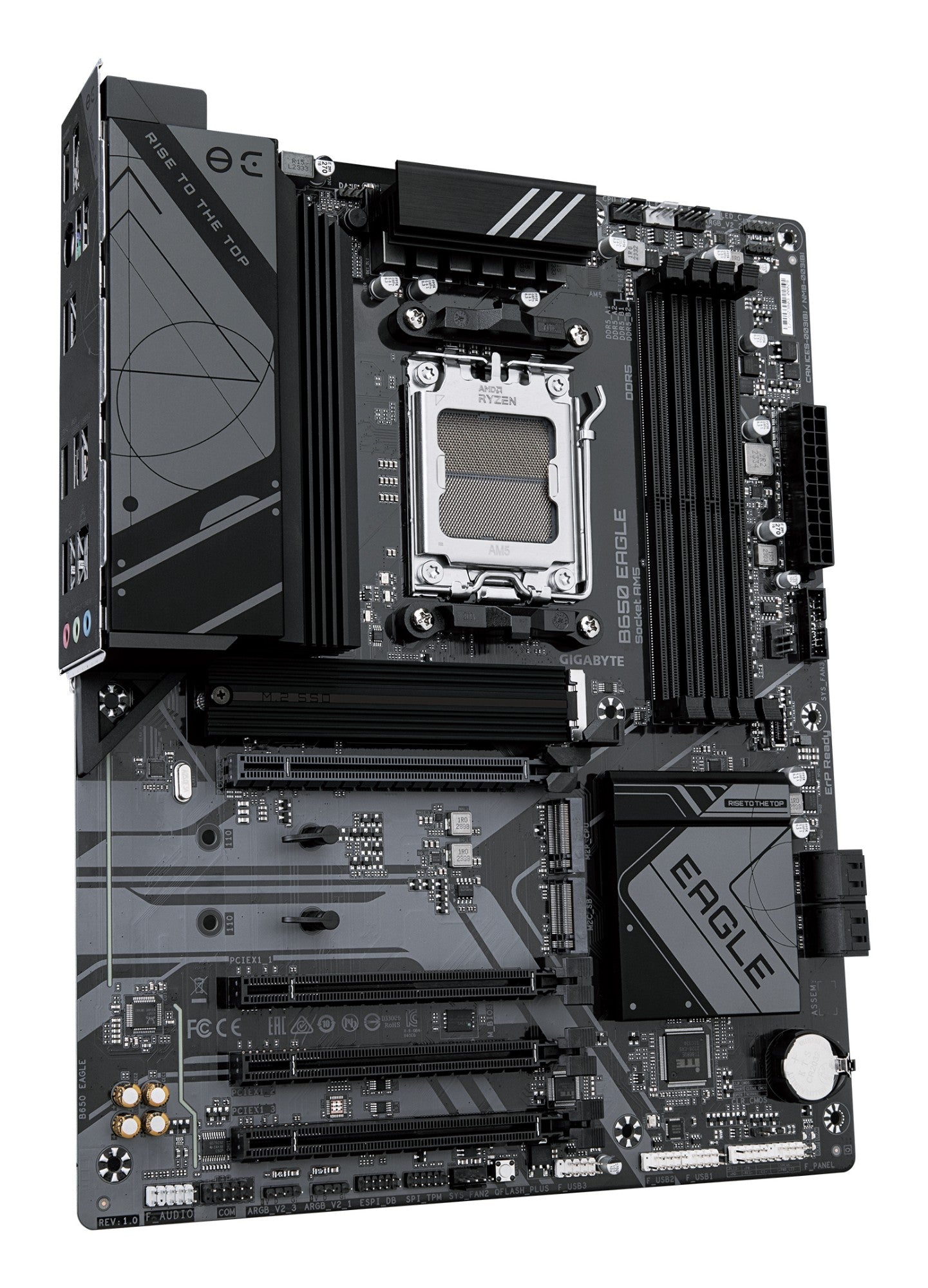 Gigabyte B650 EAGLE Motherboard - AMD Ryzen 9000 Series CPUs, 12+2+2 Phases VRM, up