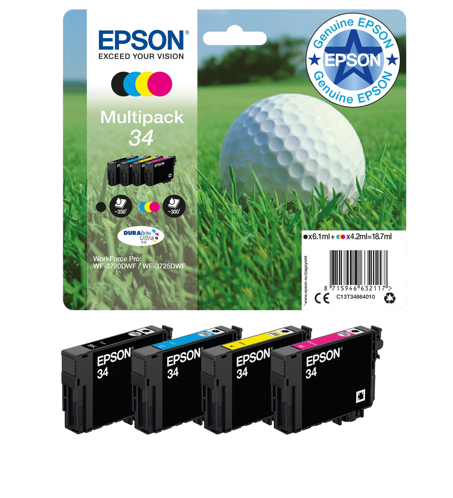 Epson C13T34664010/34 Ink Cartridge (Epson WF-3720)