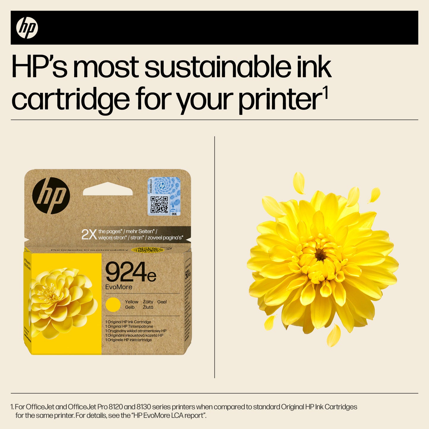 HP 4K0U9NE/924E Yellow Ink Cartridge (800 pages)
