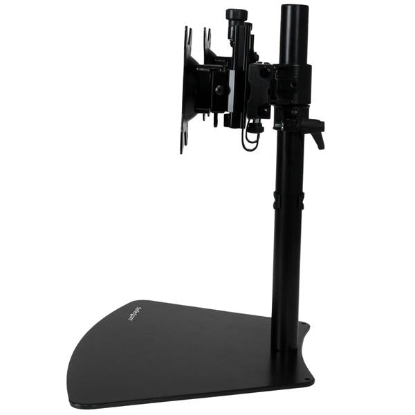 StarTech.com Dual-Monitor Stand - Horizontal - Black - For up to 24" (17.6lb/8kg) Mount