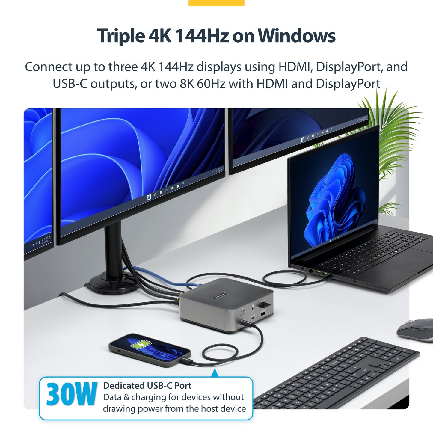 StarTech.com Universal Thunderbolt 5 Docking Station 140W