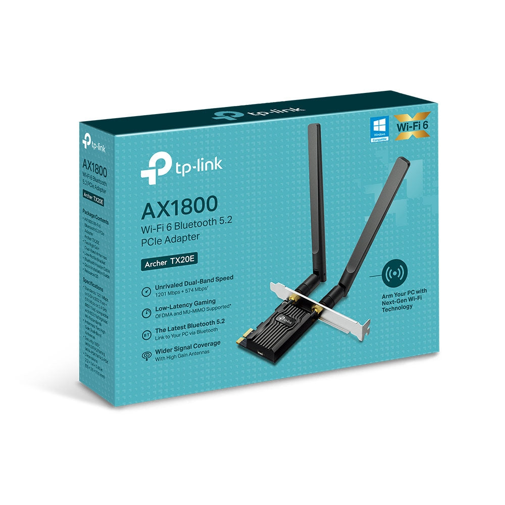 TP-LINK AX1800 Wi-Fi 6 Bluetooth 5.2 PCIe Adapter WiFi 6 Networking
