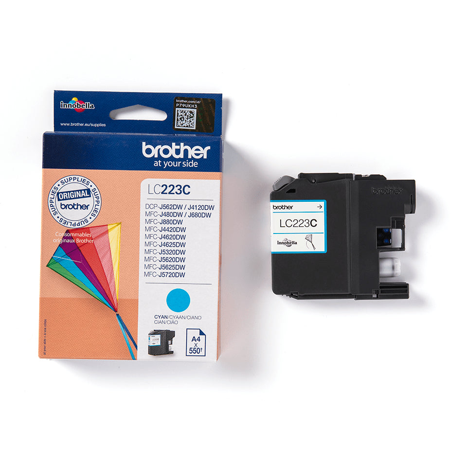 Brother LC-223C Cyan Ink Cartridge (550 pages)
