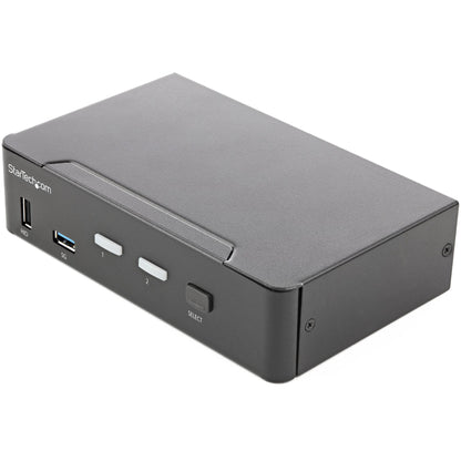 StarTech.com 2 Port HDMI KVM Switch - Single Monitor 4K 60Hz Ultra HD HDR - Desktop