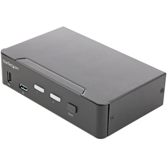 StarTech.com 2 Port HDMI KVM Switch - Single Monitor 4K 60Hz Ultra HD HDR - Desktop