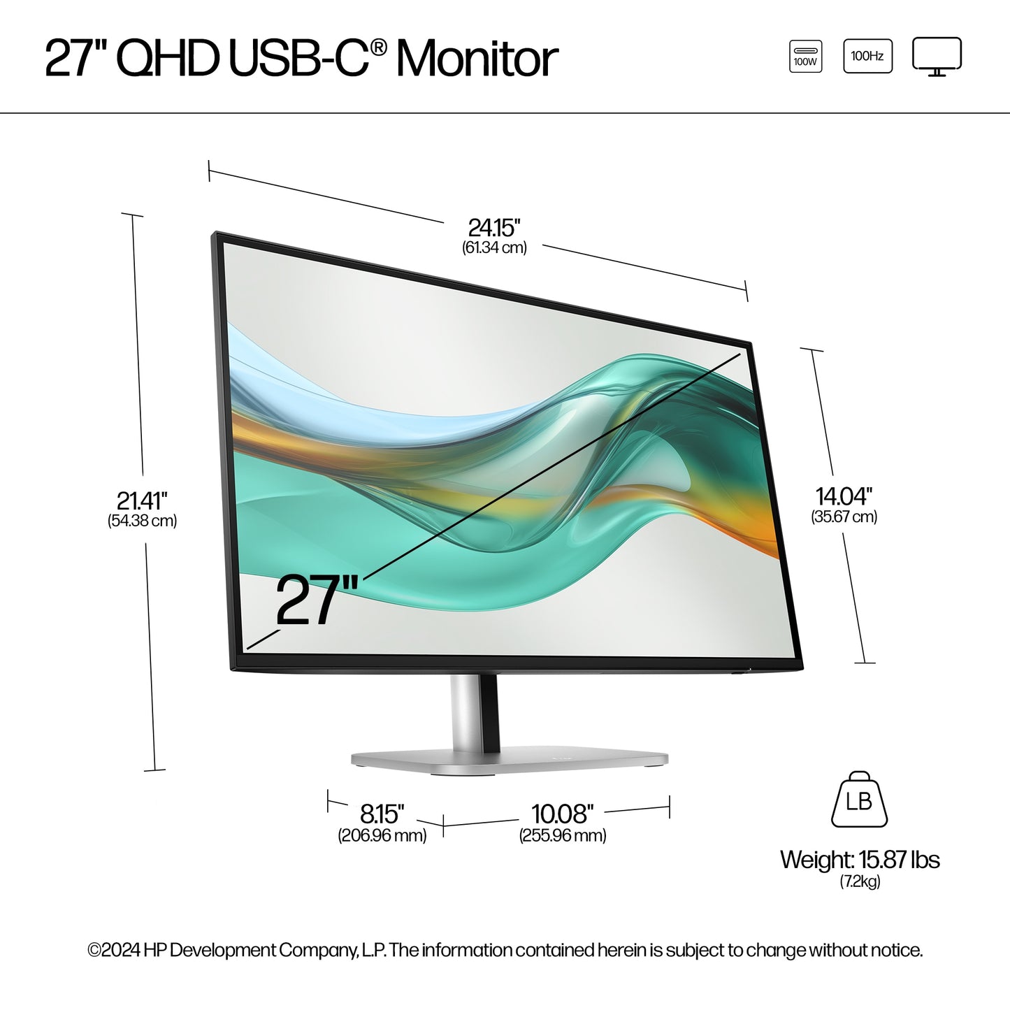 HP Series 5 Pro 527pu 27" QHD IPS 100Hz Monitor