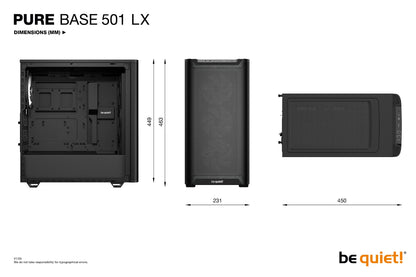 be quiet! Pure Base 501 LX Black Midi Tower PC Case