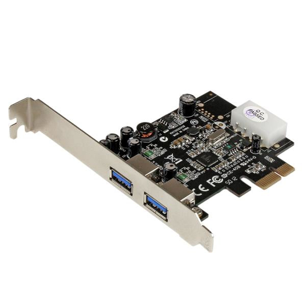 StarTech.com 2 Port PCI Express PCIe SuperSpeed (5Gbps) USB 3.0 Card Adapter with Hub (USB3S25)