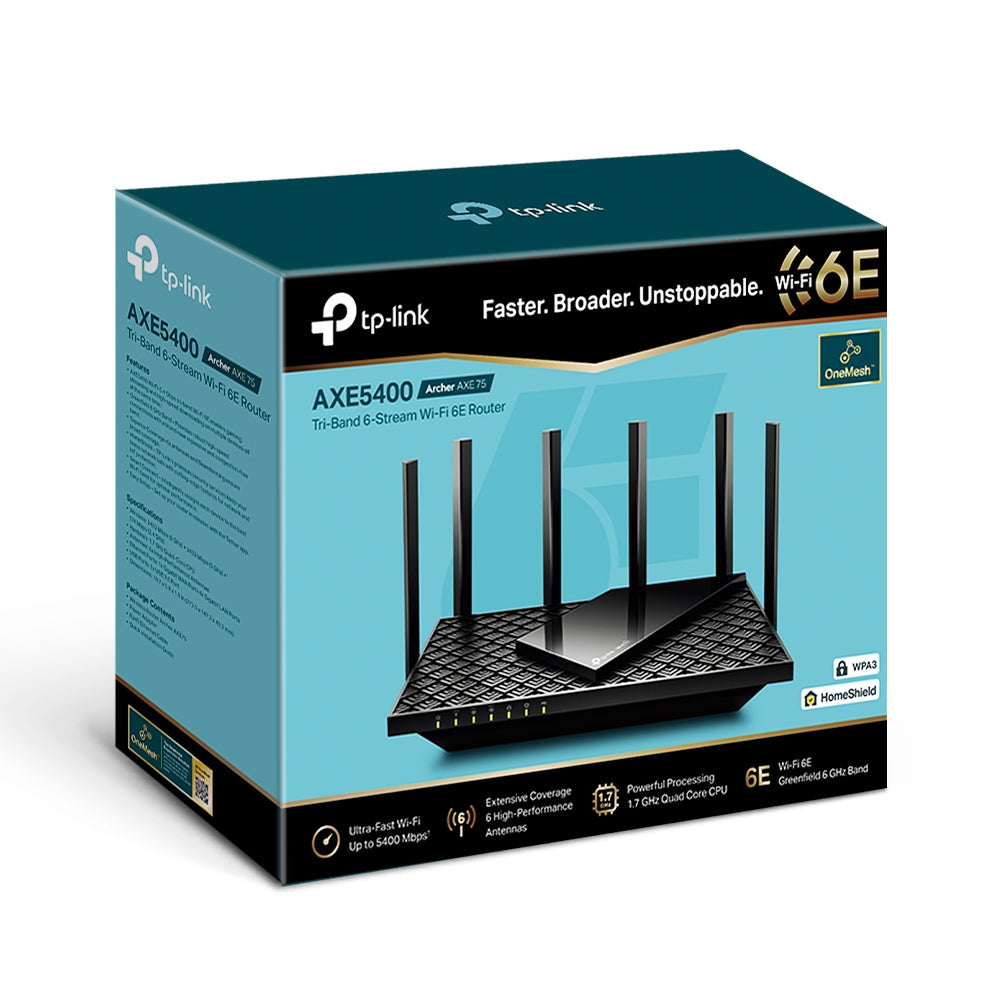 TP-LINK Archer AXE5400 Tri-Band Gigabit Wi-Fi 6E Router Networking