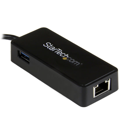 StarTech.com USB-C to Gigabit Network Adapter with Extra USB 3.0 Port - Black