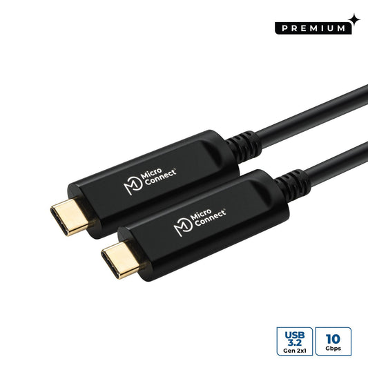 Microconnect MC-USB3.1C15OP USB cable USB 3.2 Gen 2 (3.1 Gen 2) 15 m USB C Black