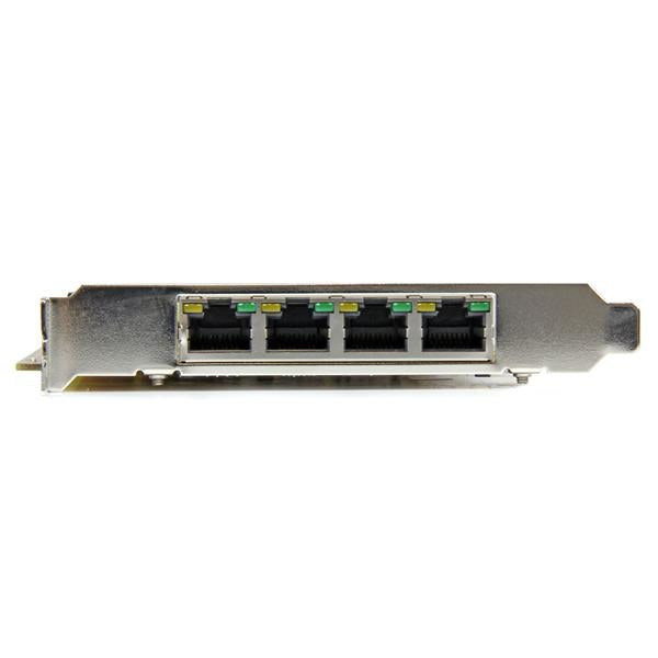 StarTech.com 4 Port Gigabit Power over Ethernet PCIe Network Card - PSE / PoE PCI Network Adapter