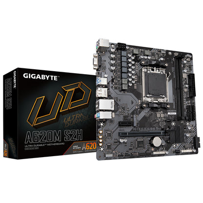 Gigabyte A620M S2H Motherboard - Supports AMD Ryzen 8000 CPUs, 5+2+2 Phases Digital