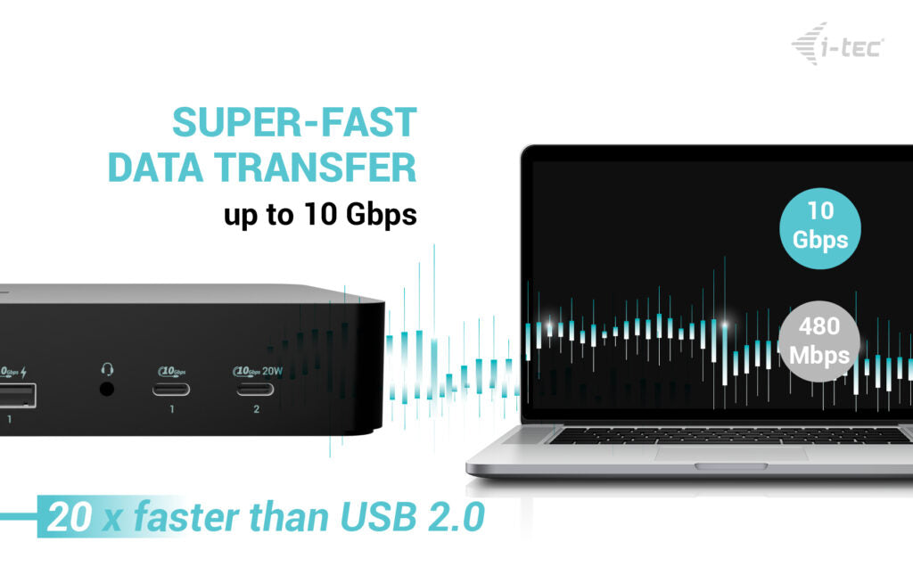 i-tec Universal Intelligent Display USB-C Docking Station 100W