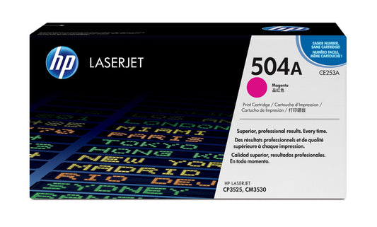 HP CE253A/504A Magenta Toner Cartridge (7K pages, HP CLJ CP 3525)