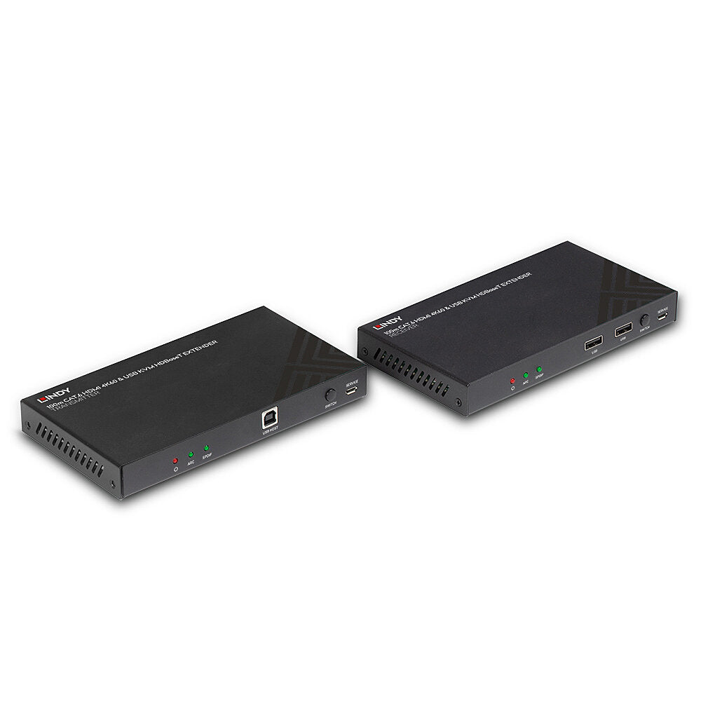 Lindy 100m Cat.6 HDMI 4K60, Audio, IR and RS-232 HDBaseT KVM Extender KVM Switch