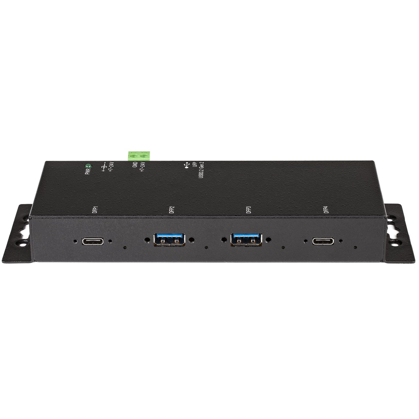 StarTech.com 4 Port USB C Hub 10Gbps - Metal Industrial USB-C Hub - 2x USB-C & 2x