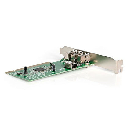 StarTech.com 4 port PCI 1394a FireWire Adapter Card - 3 External 1 Internal - TAA Hub