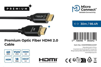 Microconnect Premium Optic HDMI Cable 25m