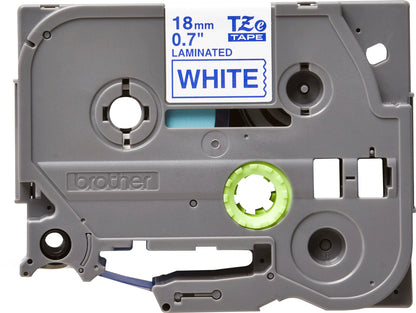 Brother TZE-243 DirectLabel blue on white 18mm x 8m for Brother P-Touch TZ Labels