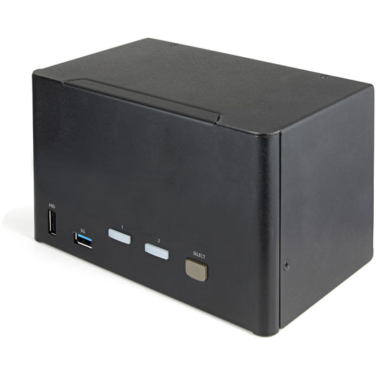 StarTech.com 2 Port Quad Monitor DisplayPort KVM Switch - 4K 60Hz UHD HDR - Desktop
