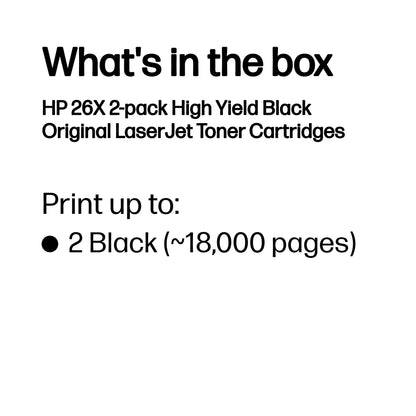 HP CF226XD/26X Toner Cartridge (9K pages)