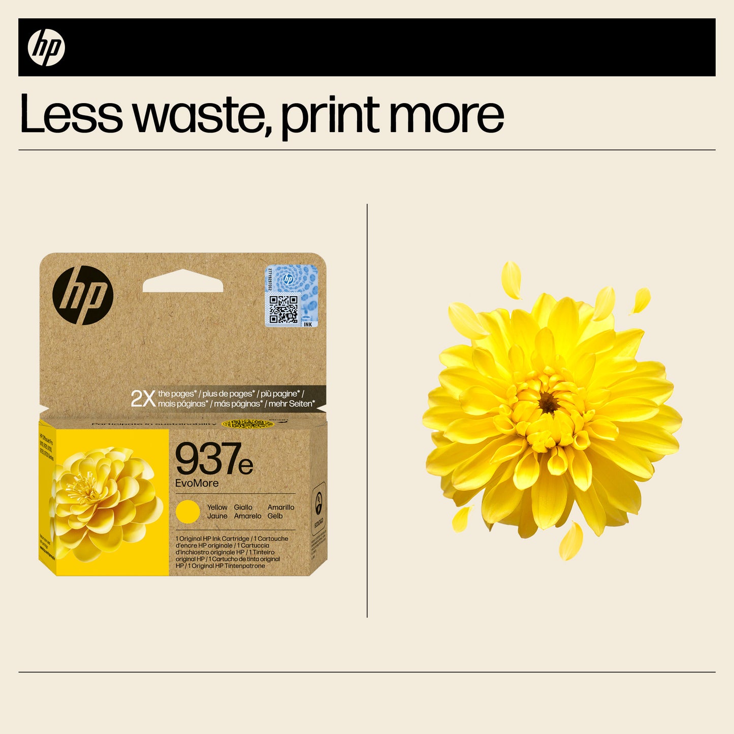 HP 4S6W8NE/937E Yellow Ink Cartridge (1.65K pages)
