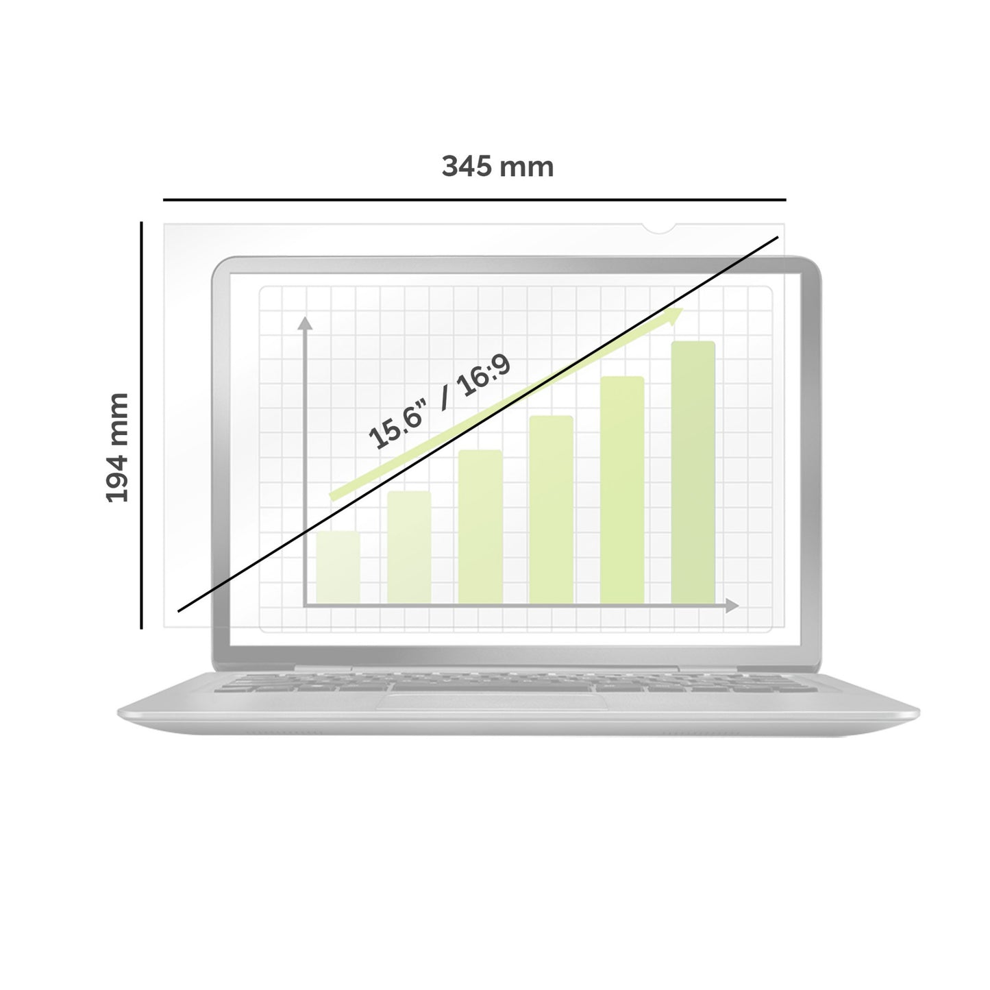 Fellowes PrivaScreen 39.6 cm (15.6") Monitor/Laptop Frameless display privacy filter
