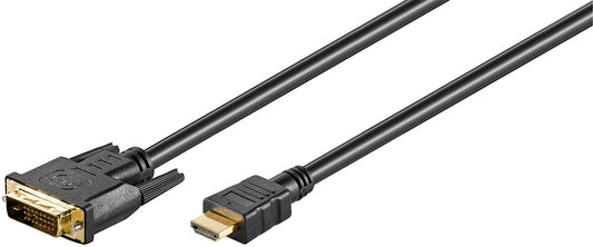 Microconnect HDM192415 video cable adapter 5 m DVI-D HDMI Type A (Standard) Black