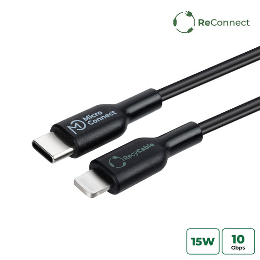 Microconnect ECO-USB3.1CL1 lightning cable 1 m Black