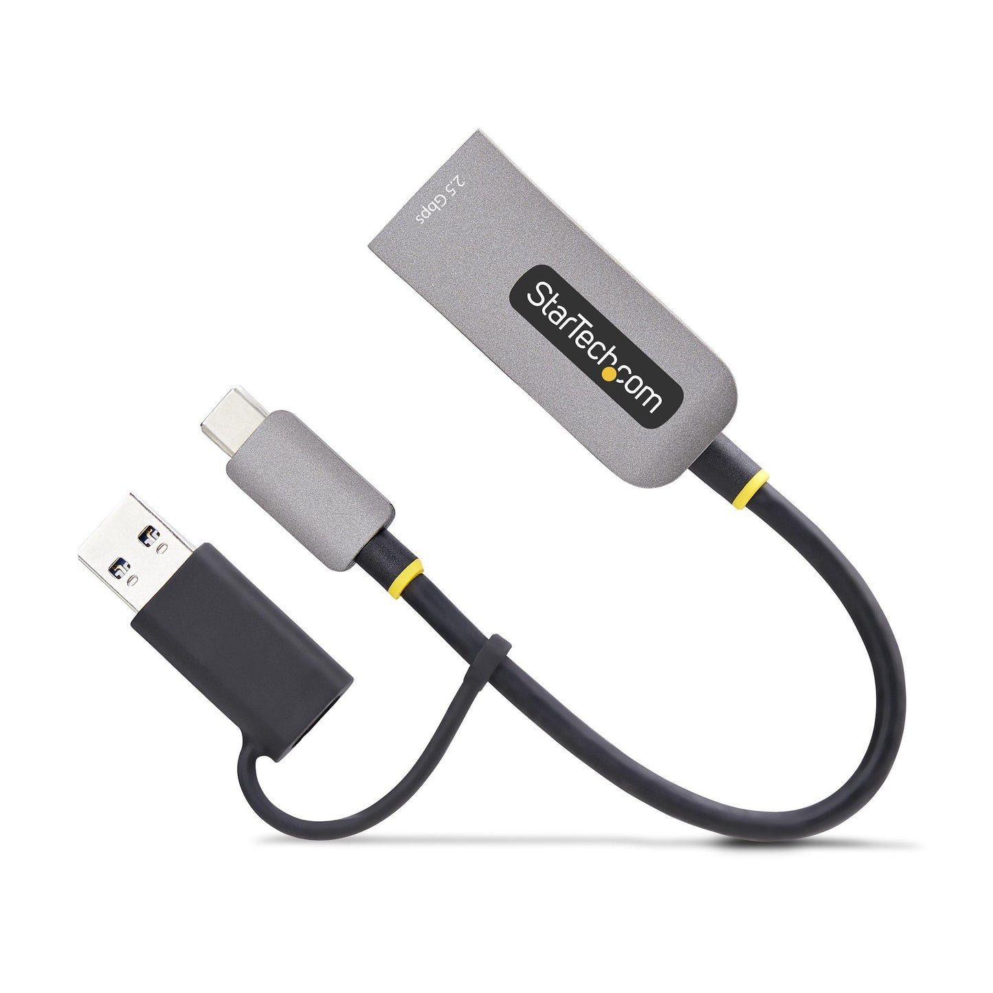 StarTech.com 2.5GbE USB-C to Ethernet Adapter with USB-A Converter, NBASE-T NIC, USB