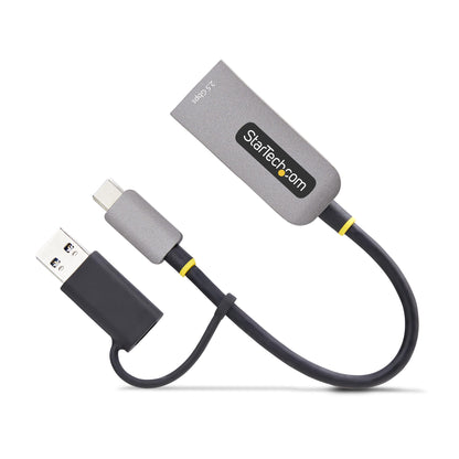 StarTech.com 2.5GbE USB-C to Ethernet Adapter with USB-A Converter, NBASE-T NIC, USB