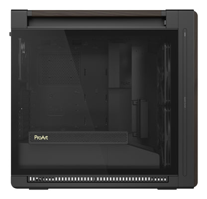 ASUS ProArt PA602 Wood Edition Modern Black - Tempered Glass Panel Midi Tower Black PC Case