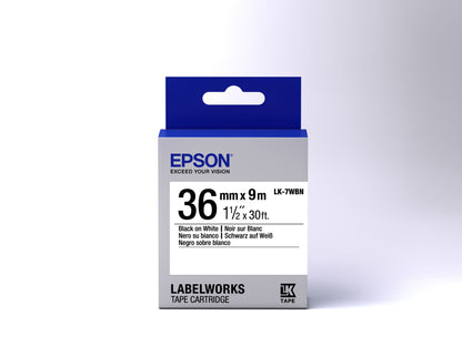 Epson C53S657006/LK-7WBN DirectLabel-etikettes black on white 36mm x 9m for Epson Labels