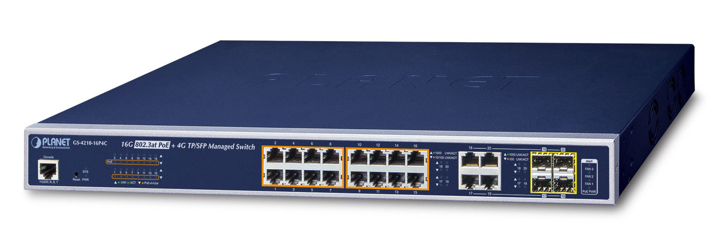Planet GS-4210-16P4C network switch PoE