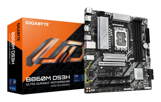 Gigabyte B860M DS3H Motherboard - Intel Core Ultra Series CPUs, 5+1+2+1 Phases VRM