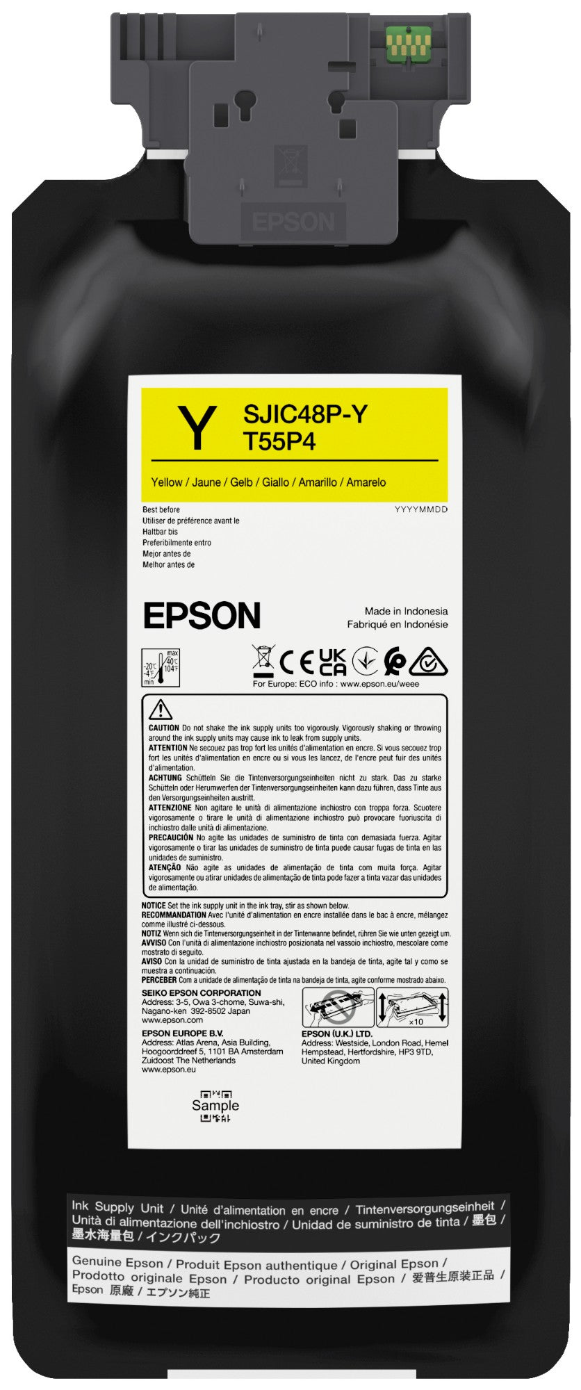 Epson C13T55P440/SJIC-48-P-Y Yellow Ink Cartridge