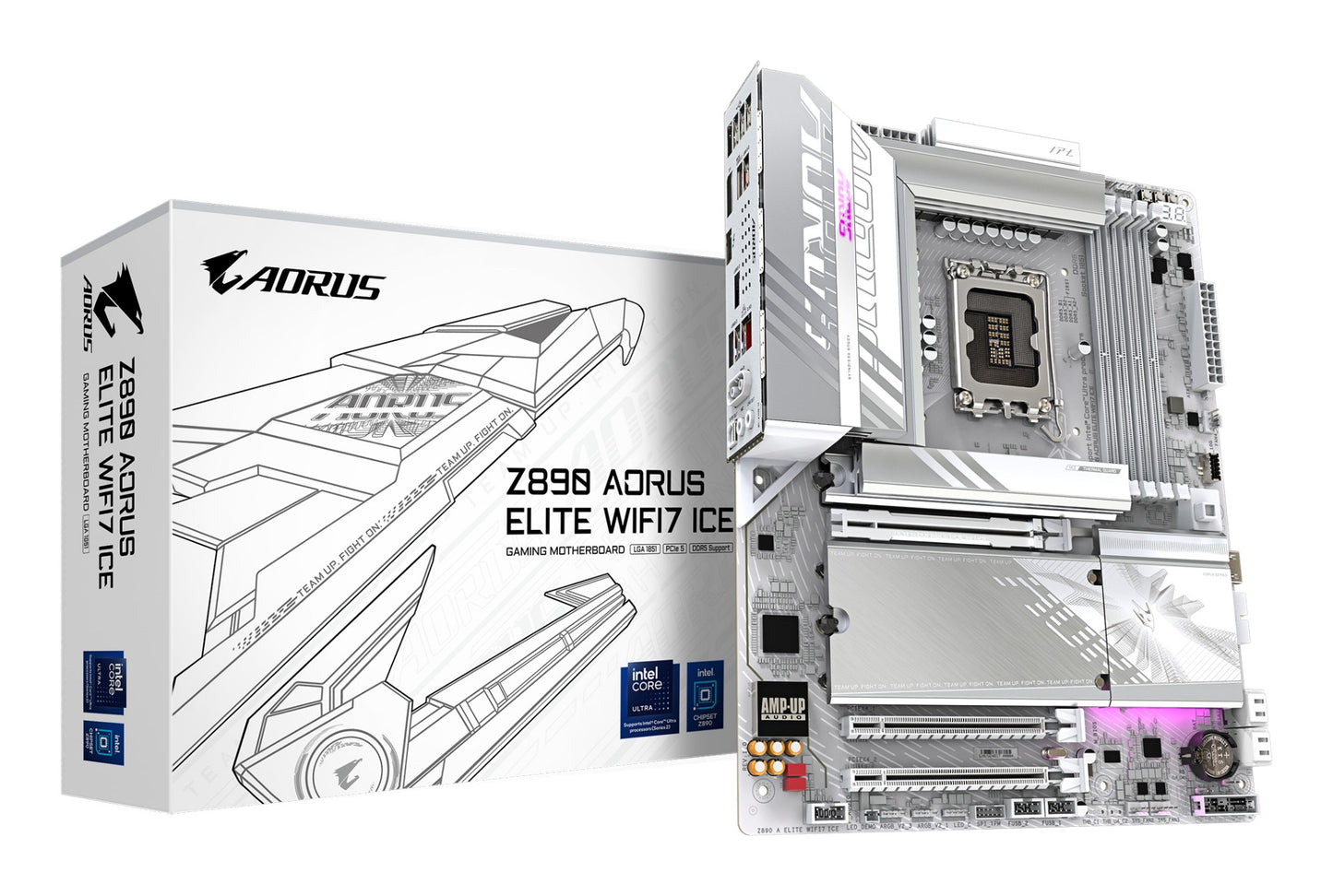 Gigabyte Z890 AORUS ELITE WIFI7 ICE Motherboard - Supports Intel Core Ultra (Series
