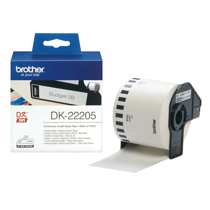 Brother DK-22205 DirectLabel Etikettes white 62mm x 30,48m for Brother P-Touch Labels