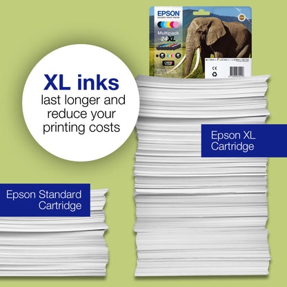 Epson C13T24214012/24 Black Ink Cartridge (360 pages, Epson XP 750)